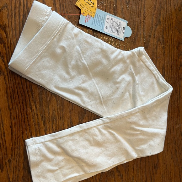 Cat & Jack cream glitter leggings-size 4T NWT - Picture 2 of 3